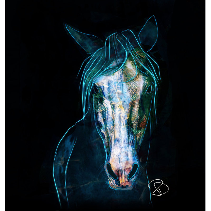 Bashful Horse, 121.92 cm H x 81.28 cm W