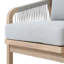 Chaise d'extérieur tissée en bois d'acacia avec coussins Marinee