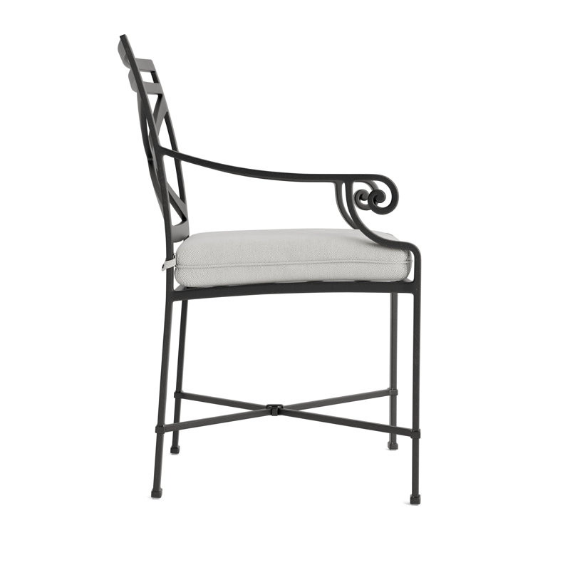 Venetian Outdoor Lounge Chair, Fusion Dove, Textured Pewter
