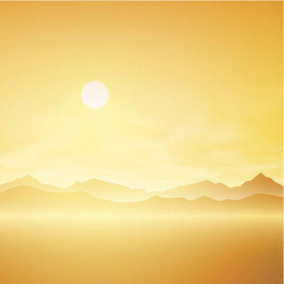 Simple Landscape by Binkski - Wrapped Canvas Print