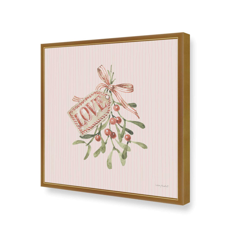 «Lennetta XVII Pink» par Lisa Audit, reproduction d'art, H 37,5 po x l 37,5 po, Doré