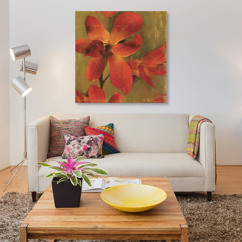 « on fire i », impression sur toile, H 48 po x l 48 po x P 1,5 po, Pas de tapis, Toile tendue