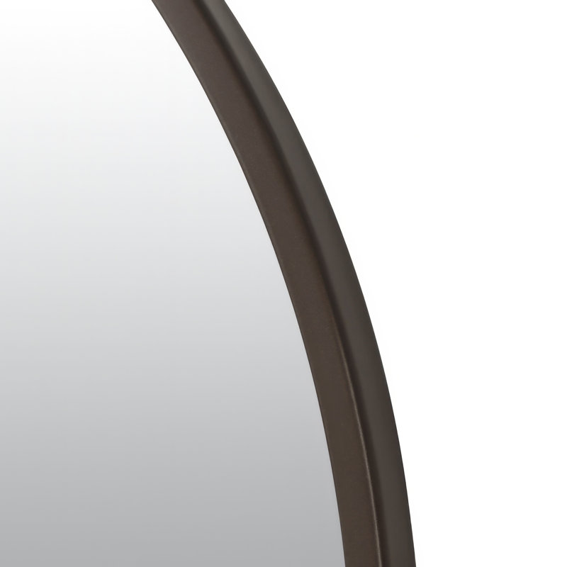 Cottage 30-in Round Mirror, Bronze