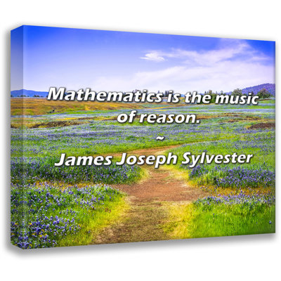 Artsy Quote "Mathematics is the music of reason." By James Joseph Sylvester Gallery Wrapped Canvas