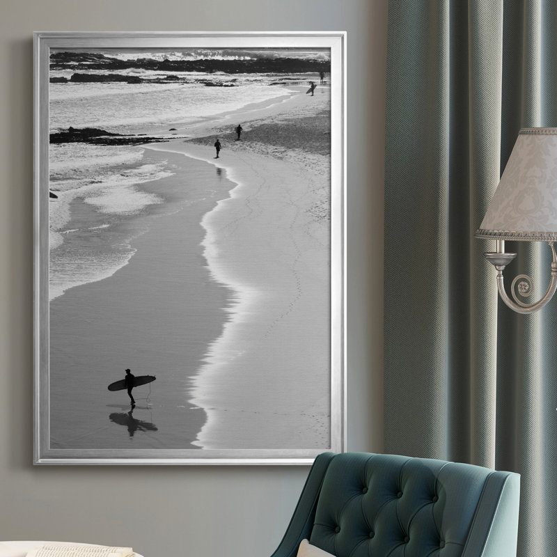 Gold Coast Beach - Photographie de cadre photo sur toile, Argent, H 36,5 po x l 26,5 po x P 1 po