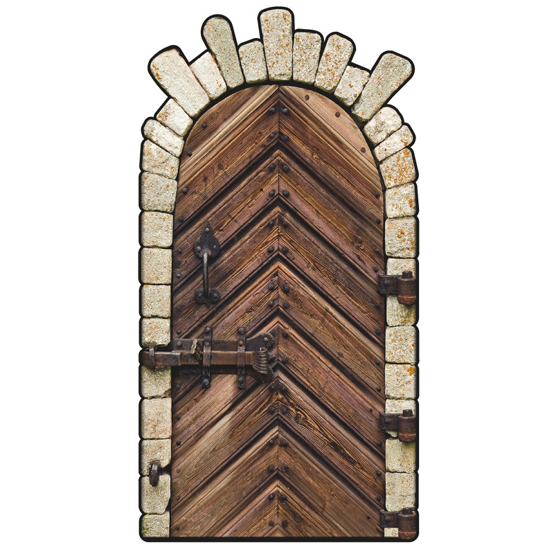 Vieille porte en bois gothique