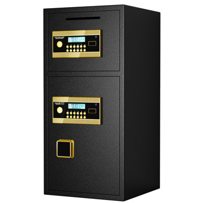 Coffre-fort de sécurité numérique avec 7,0 pieds cubes, sac à monnaie à double porte et imperméable, double alarme, code caché, acier entièrement épaissi, interstice, fixation murale / au sol pour la maison, le bureau à l'hôtel