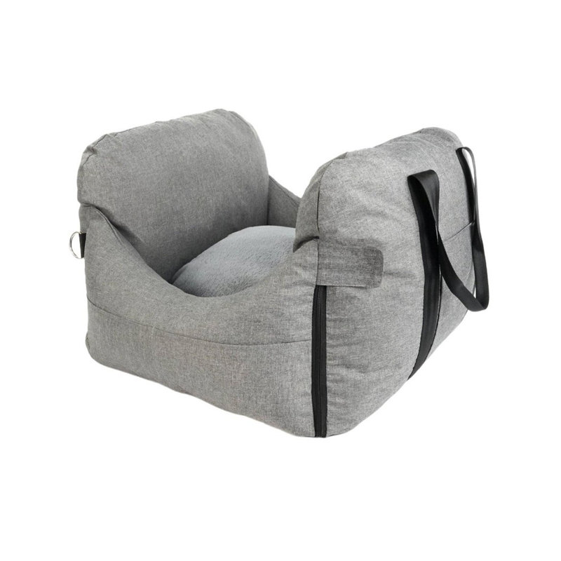 Petit siège d'auto pour chien, Gris