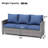 Vancamp 79" Wide Outdoor All-Weather Wicker Patio Sofa With Cushions-670942946