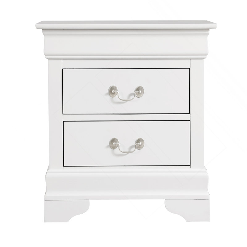 Timeless White Traditional Nightstand, White