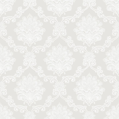 Nordic Elements La Dentelle Damask 32.81' L x 20.87" W Wallpaper Roll