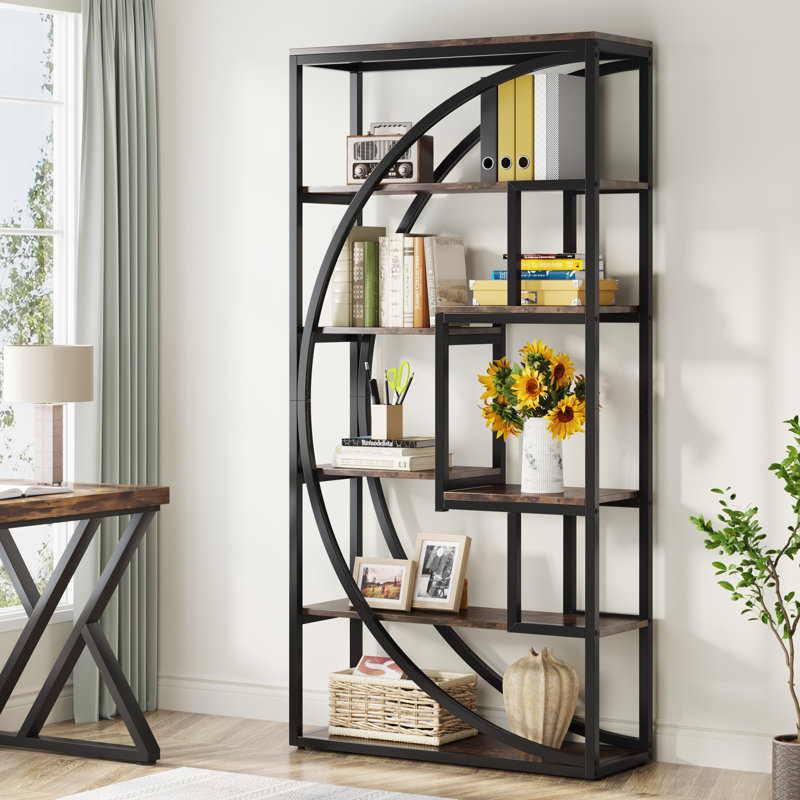 5-Tier Tall Bookcase Set of 2 | Industrial Style