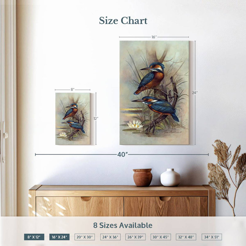 Brampt River Kingfisher, 12" H x 8" W