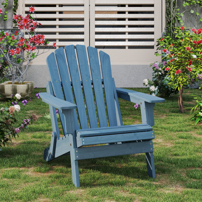 Oversized Outdoor Wooden Folding Adirondack Chair