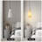 Belspring Adjustable Height Alabaster Pendant Lights, Marble Conical Shade(Bulb Included)-1698217171