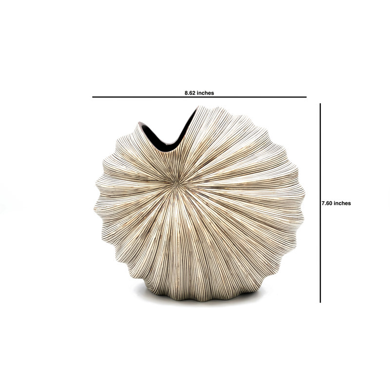 Vase de table Avaughn, H 5,7 po x l 6,6 po x P 3,4 po, Brun