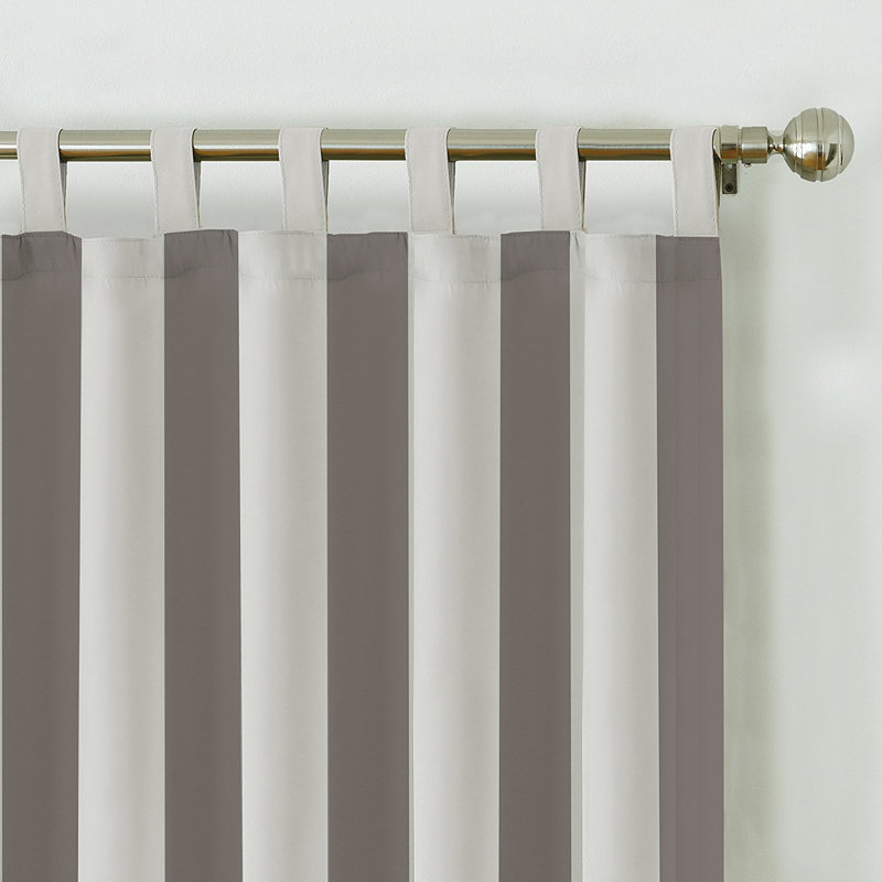 Shay Polyester Room Darkening Single Curtain Panel, 50" W x 95" L, Gray
