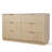54'' W Fluted 6 - Drawer Dresser, Wooden Double Dresser Chest Of Drawers For Bedroom-402715593