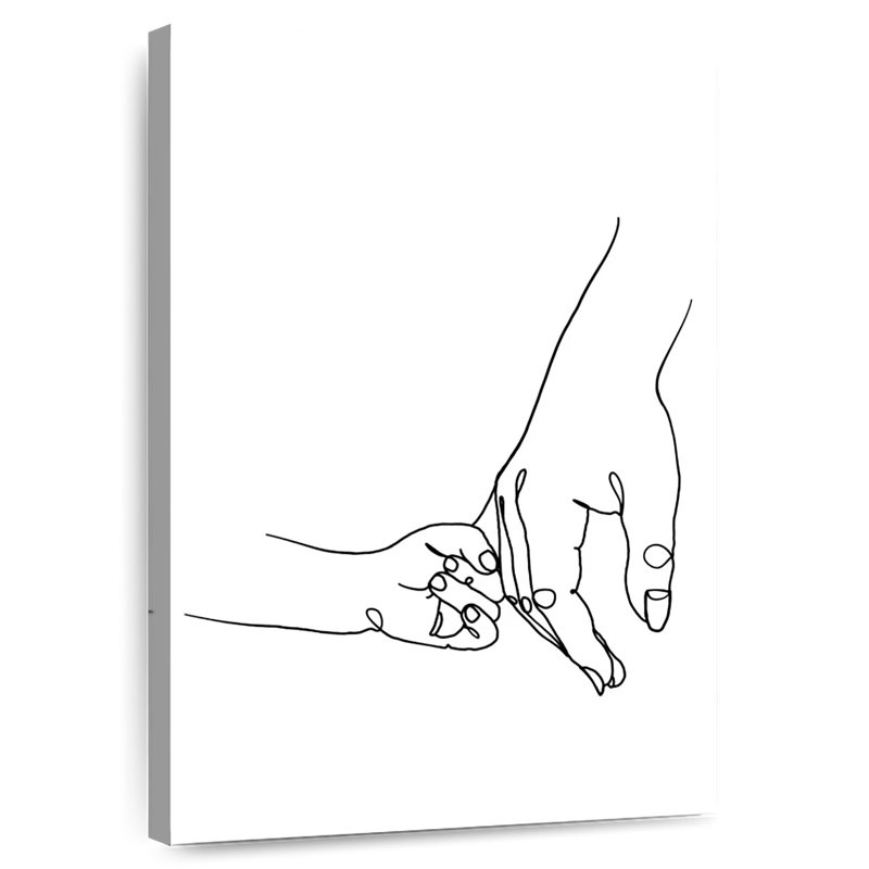 Mère et fille I, H 36 po x l 24 po