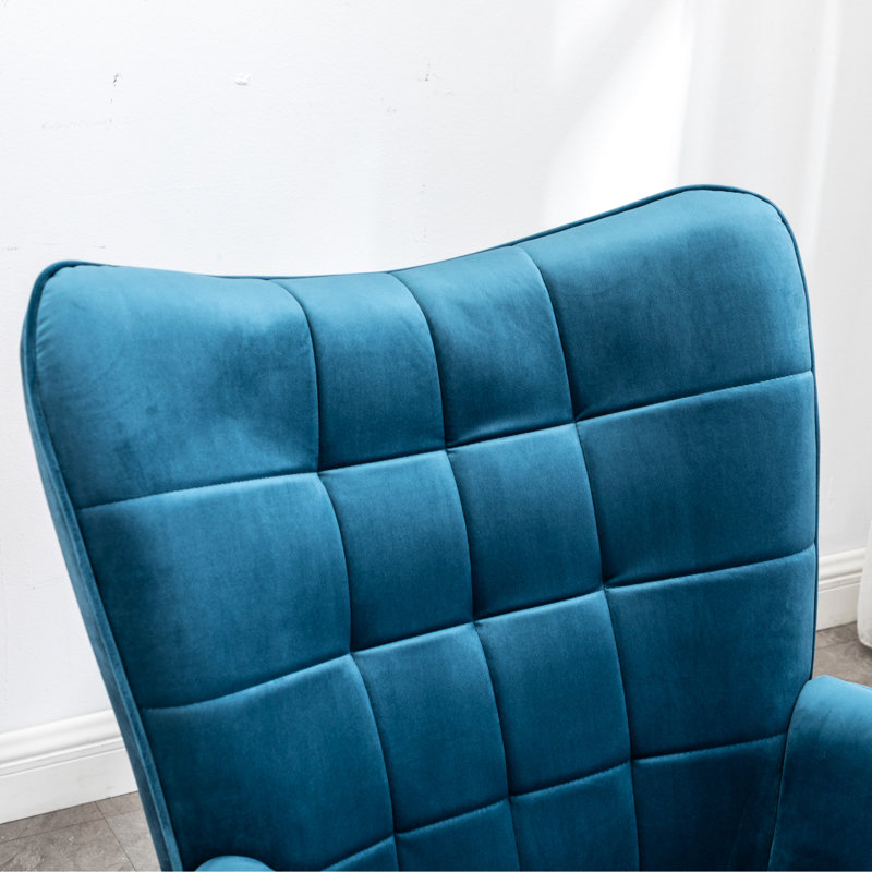 Fauteuil d'appoint Blue Velvet, Bleu