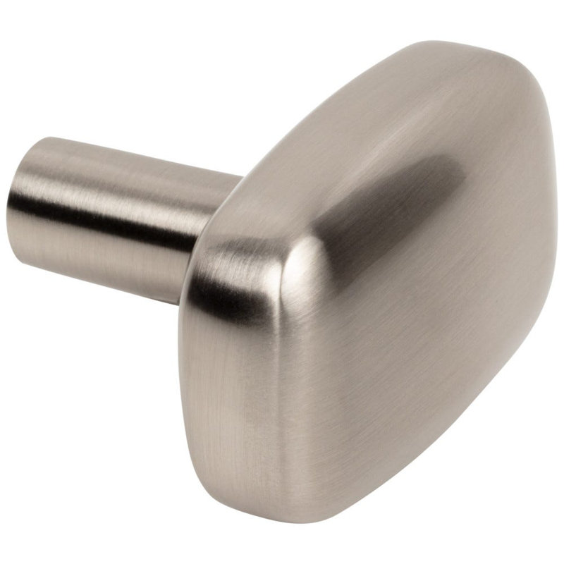 Loxley 1 1/2" Length Oval Knob, Satin Nickel