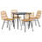 Badr Patio Dining Set with Square Table-405009135-405009132