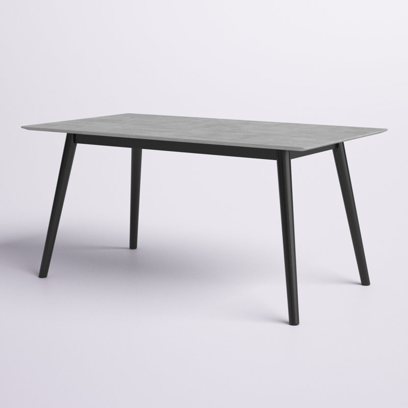 Table de salle à manger Ayeshah, Noir, Gris