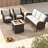 Ajara Premium All-Weather Wicker 5 - Person Patio Conversation Set with Cushions