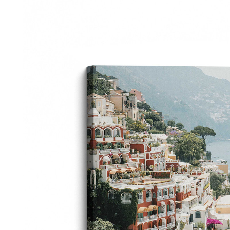Impression sur toile Positano, H 12 po x l 18 po x P 1,25 po, Toile tendue, 1