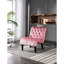 Chaise tendance en velours rose pour la maison - Chaise d'appoint sans accoudoirs rembourrée d'éponge, chambre et salon idéaux-783285324