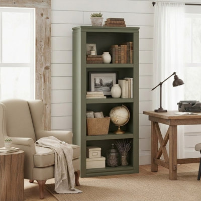 Solid Wood 3-Shelf 60" Modular Standard Bookcase