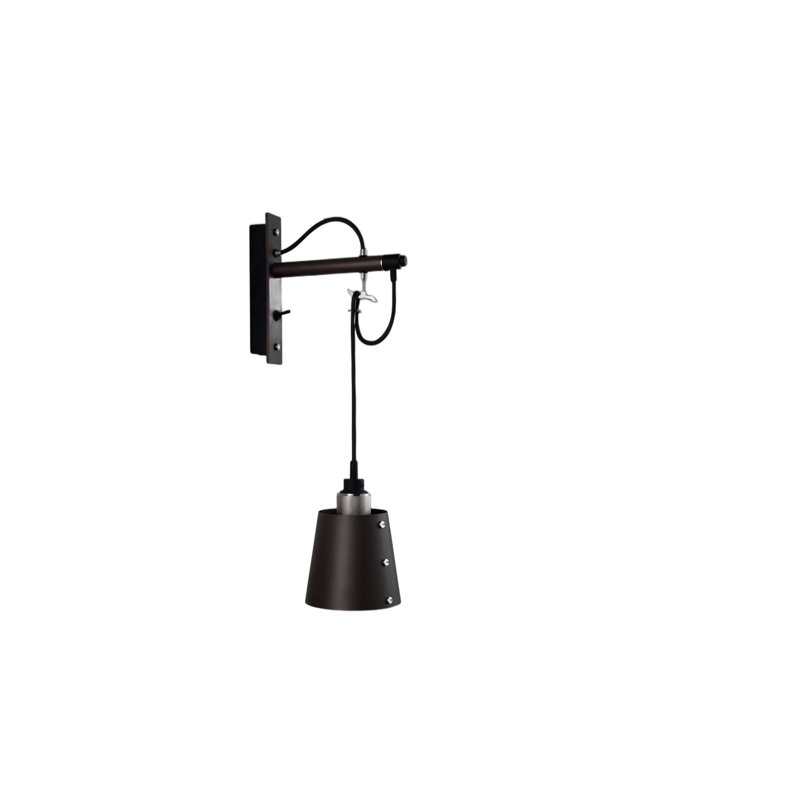 Armed Sconce, 5.1 x 5.5, Graphite/Steel