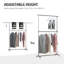 Adjustable Rolling Clothing Rack