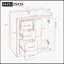 Ensemble de meuble-lavabo 30 po avec lavabo en céramique à 3 tiroirs et portes à fermeture douce-1415583907