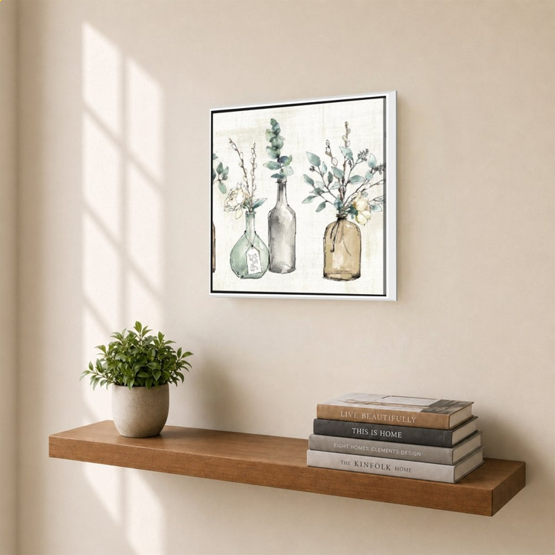 «Modern Farmhouse I Amber» par Anne Tavoletti - Impression sur toile, H 28 po x l 28 po, Blanc