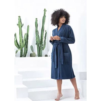Peignoir de luxe pour femme SEYANTE - Kimono en coton éponge turc biologique certifié GOTS