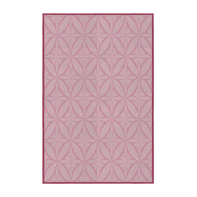 Tapis rose tissé à la machine