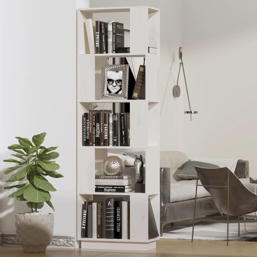 Glennisha 163.5cm H x 51cm W Solid Wood Geometric Bookcase