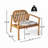 Outdoor Patio Acacia Wood Patio Armchair