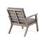 Ensemble de causeuse d'extérieur en bois d'acacia 4 places Temecula - Causeuse, table basse et 2 fauteuils club - fini gris + coussin gris