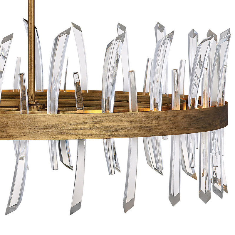 10 - Light Chandelier, Burnished Gold