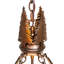 18" Square Balsam Pine Inverted Pendant