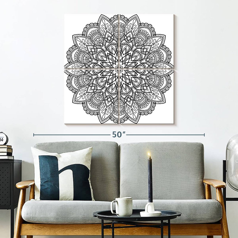 Mandala méditatif, H 32 po x l 32 po