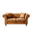 Canapé en tissu 63 po Chesterfield ,Tech, canapé à accoudoirs roulés en tissu High-Tech, canapé rembourré de style Mid-Century, canapé 2 places pour salon, bureau, appartement-125543542