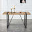 Rustic Industrial Rectangular Dining Table For 4-6 People, 1.5" Thick Engineered Wood Tabletop With Black Metal Legs, 55.1"×31.4"×29.9", Home Kitchen Living Room Desk-1237272168