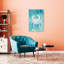 Ethereal Blue Crab Abstract Ethereal Serene Crab Nature Ocean Wall Art Print 1 Piece Wrapped Canvas Wall Art-939606195