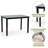 5 Piece Dining Table Set, 4 Classic Style Solid Wood Upholstered Chairs w Rectangular Dining Table-1441897049-1441897050