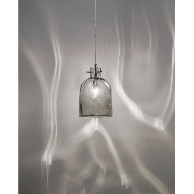 Bossa Nova 1 - Light Jar Pendant, 150cm H x 15cm W x 15cm D, Smoked