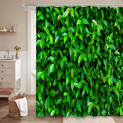 Rideau de douche avec 12 crochets Nature
