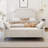 Elegant Full Size Velvet Upholstered Bed Frame Set With Versatile Ottoman Storage